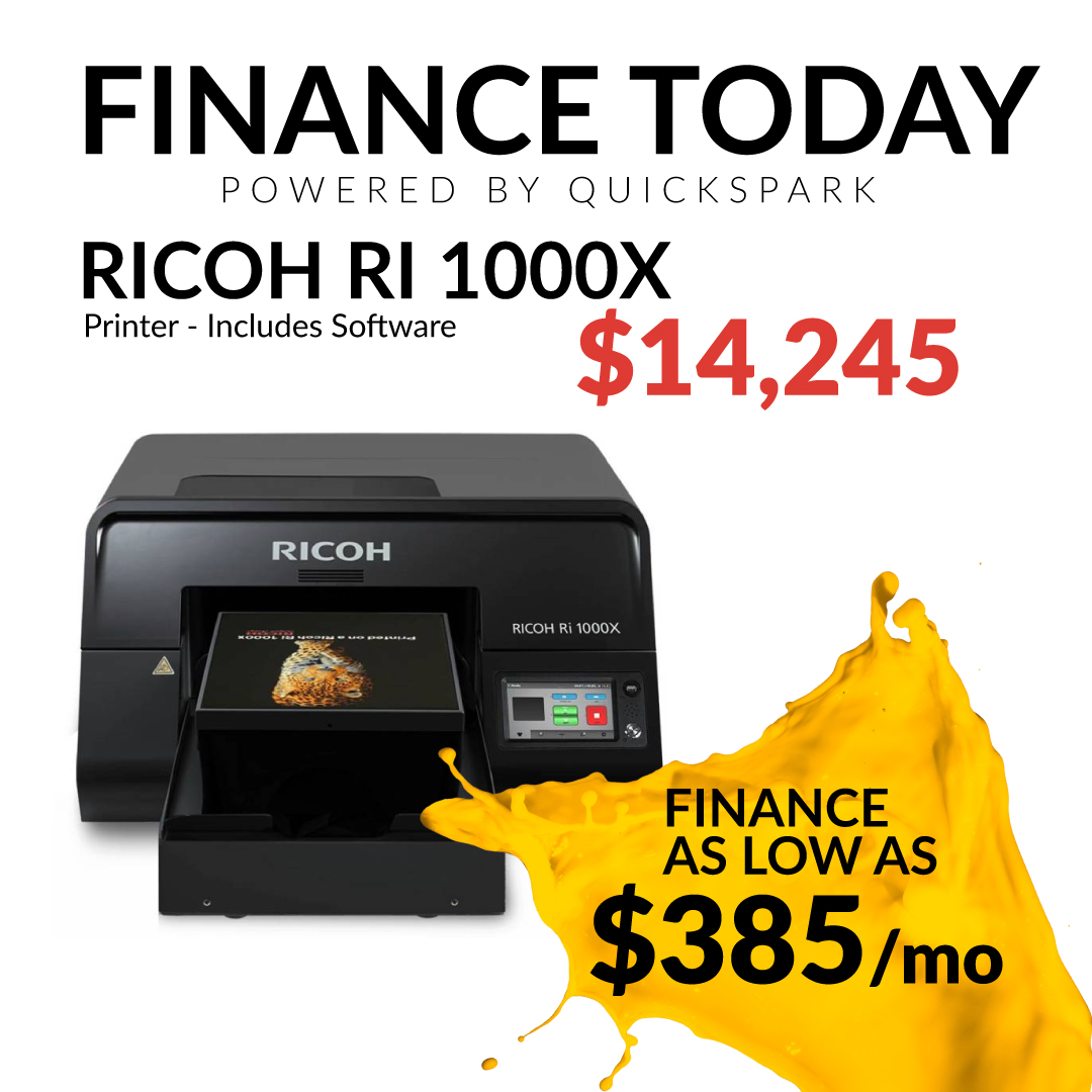 The Ricoh Ri1000x is available with financing