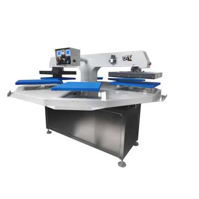 DBLDBL V6 Heat Press: High Speed, Six Station, Double Heat Press, Rotating, Automatic Pneumatic Heat Press (SIX STATIONS, each 16 inches x 20 inches)