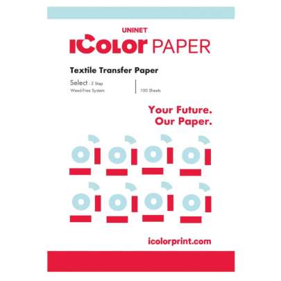 IColor Select 2 Step Transfer and Adhesive Paper Kit for Light and Dark Textiles - Tabloid XL - 11.8 in x 19 in (300 mm x 483 mm) - pack of 100