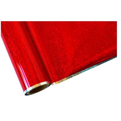 iColor Hot Stamping Foil - Red Glitter 12.5 in x 20 ft (318mm x 6.1m) Roll - includes 1 roll