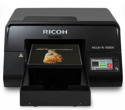 Standing Rico Printer Ricoh RI 1000X Printer (Includes Software, Standard Platen, Ink and ...